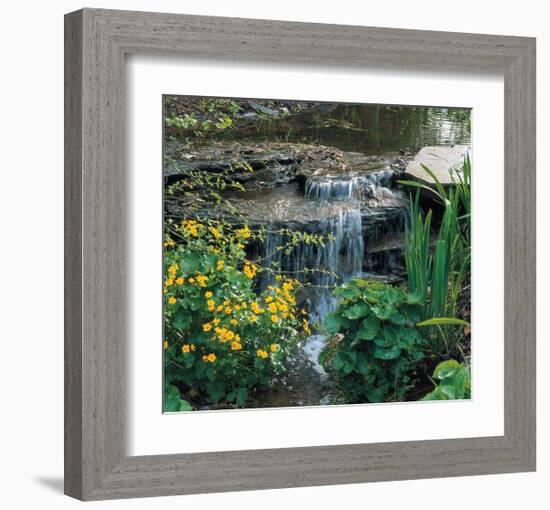 Garden Cascade-null-Framed Art Print