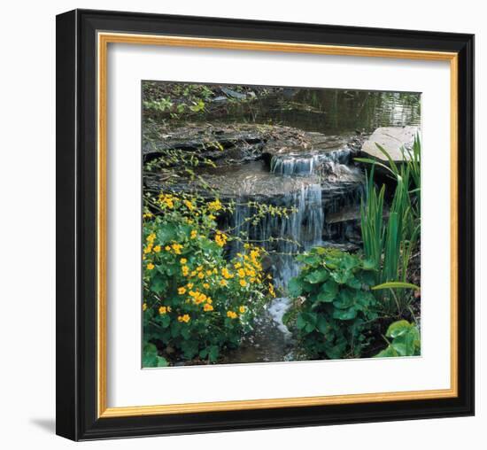 Garden Cascade-null-Framed Art Print