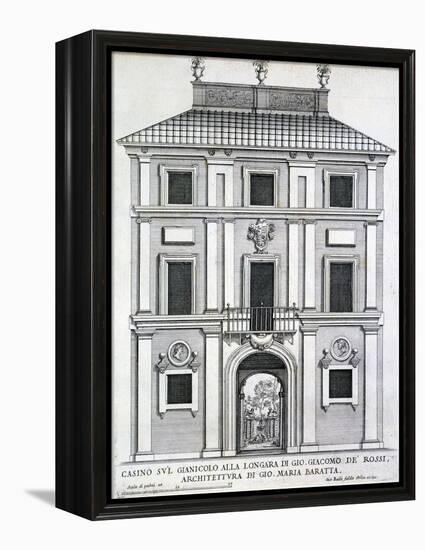 Garden Casino Belonging to Giacomo De Rossi on the Gianicolo Alla Longara, from 'Palazzi Di…-Giovanni Battista Falda-Framed Premier Image Canvas