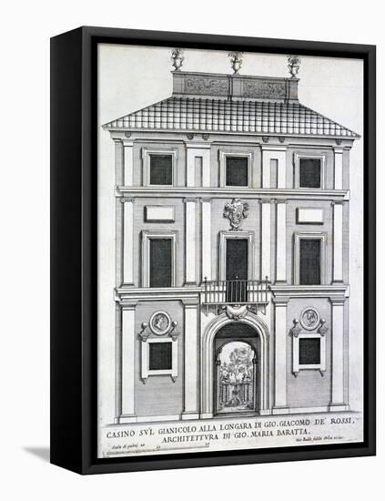 Garden Casino Belonging to Giacomo De Rossi on the Gianicolo Alla Longara, from 'Palazzi Di…-Giovanni Battista Falda-Framed Premier Image Canvas