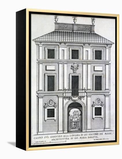 Garden Casino Belonging to Giacomo De Rossi on the Gianicolo Alla Longara, from 'Palazzi Di…-Giovanni Battista Falda-Framed Premier Image Canvas