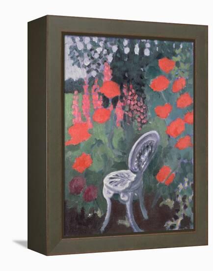 Garden Chair-Lillian Delevoryas-Framed Premier Image Canvas