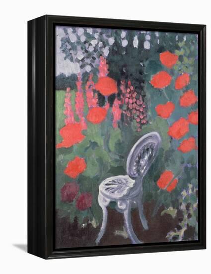 Garden Chair-Lillian Delevoryas-Framed Premier Image Canvas