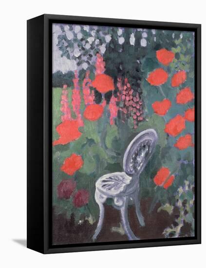 Garden Chair-Lillian Delevoryas-Framed Premier Image Canvas