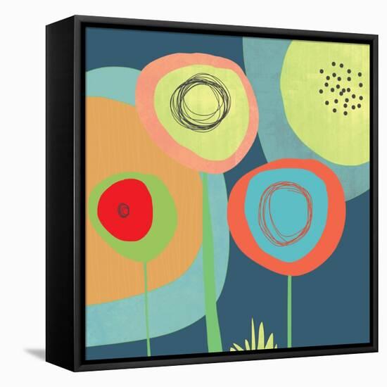 Garden Circles-Jan Weiss-Framed Stretched Canvas