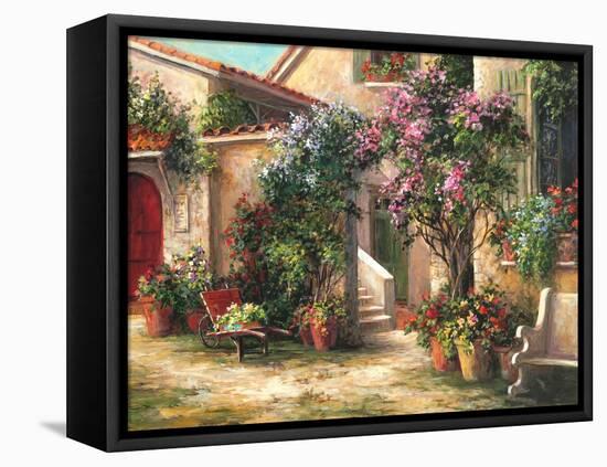 Garden Courtyard-Art Fronckowiak-Framed Stretched Canvas