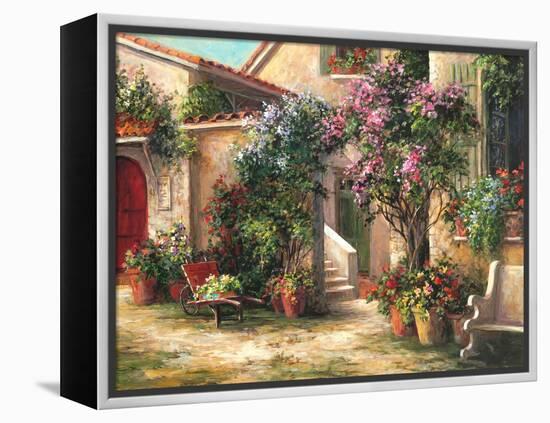 Garden Courtyard-Art Fronckowiak-Framed Stretched Canvas