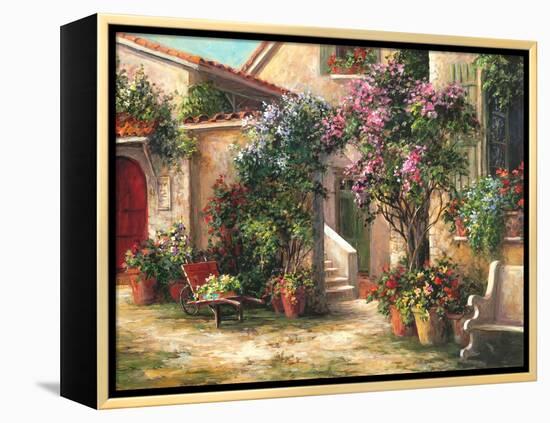 Garden Courtyard-Art Fronckowiak-Framed Stretched Canvas