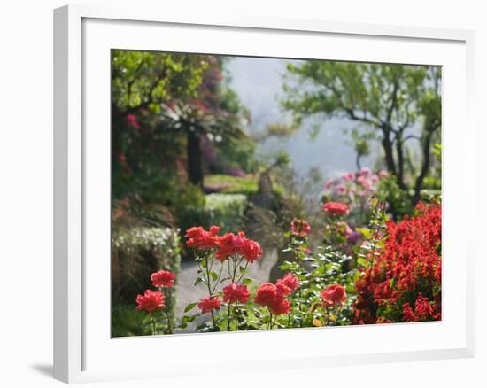 Garden Detail, San Domenico Palace Hotel, Taormina, Sicily, Italy-Walter Bibikow-Framed Photographic Print