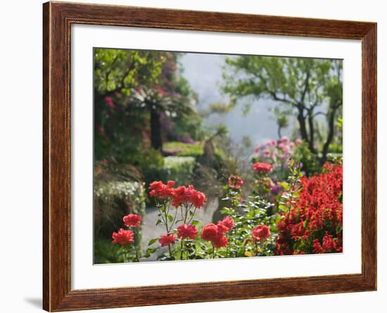 Garden Detail, San Domenico Palace Hotel, Taormina, Sicily, Italy-Walter Bibikow-Framed Photographic Print