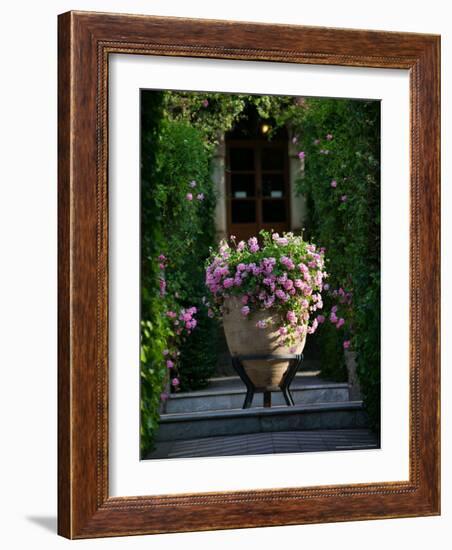 Garden Detail, San Domenico Palace Hotel, Taormina, Sicily, Italy-Walter Bibikow-Framed Photographic Print