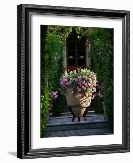 Garden Detail, San Domenico Palace Hotel, Taormina, Sicily, Italy-Walter Bibikow-Framed Photographic Print