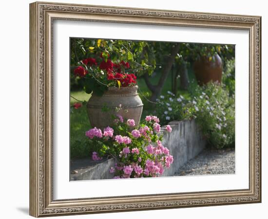 Garden Detail, San Domenico Palace Hotel, Taormina, Sicily, Italy-Walter Bibikow-Framed Photographic Print