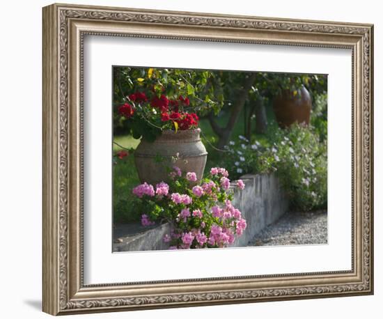 Garden Detail, San Domenico Palace Hotel, Taormina, Sicily, Italy-Walter Bibikow-Framed Photographic Print