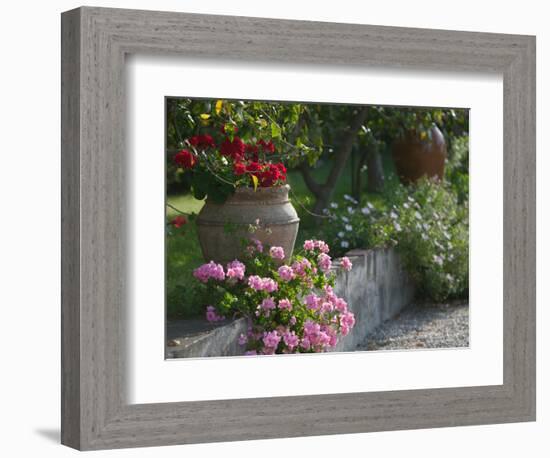 Garden Detail, San Domenico Palace Hotel, Taormina, Sicily, Italy-Walter Bibikow-Framed Photographic Print