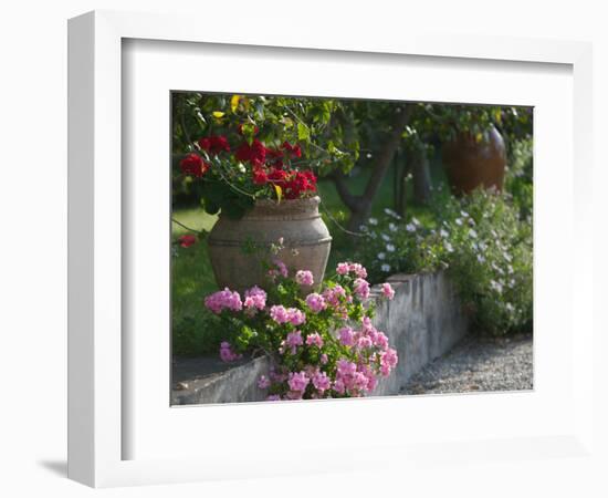 Garden Detail, San Domenico Palace Hotel, Taormina, Sicily, Italy-Walter Bibikow-Framed Photographic Print