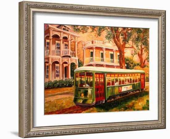 Garden District Streetcar-Diane Millsap-Framed Art Print