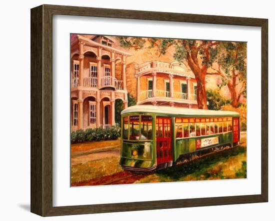 Garden District Streetcar-Diane Millsap-Framed Art Print