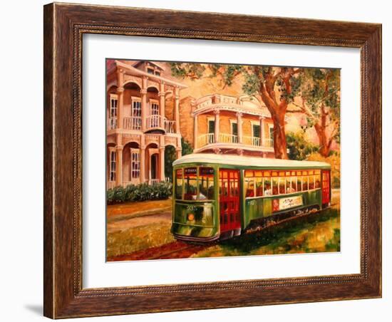 Garden District Streetcar-Diane Millsap-Framed Art Print