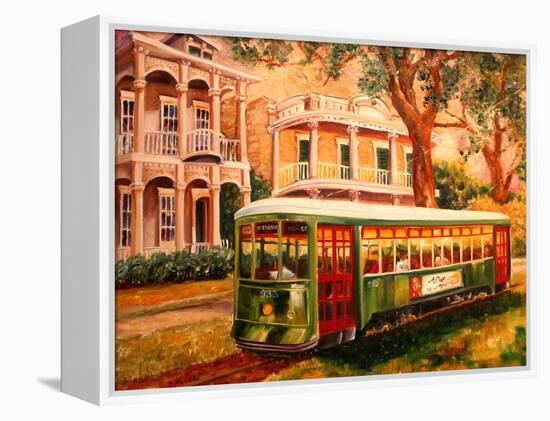 Garden District Streetcar-Diane Millsap-Framed Stretched Canvas