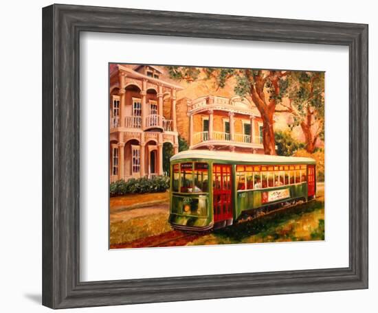 Garden District Streetcar-Diane Millsap-Framed Art Print