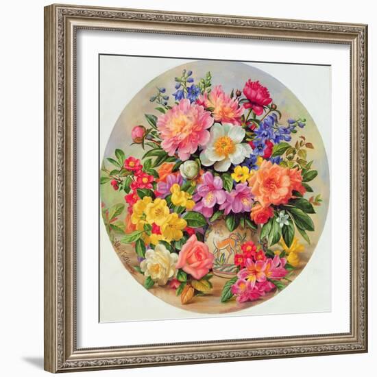 Garden Flowers of July-Albert Williams-Framed Giclee Print