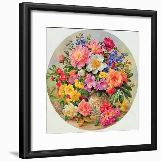 Garden Flowers of July-Albert Williams-Framed Giclee Print