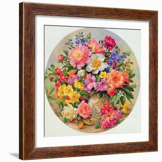 Garden Flowers of July-Albert Williams-Framed Giclee Print