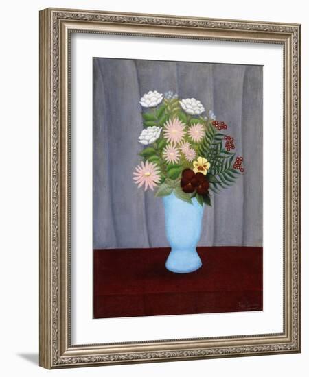 Garden Flowers-Henri Rousseau-Framed Giclee Print