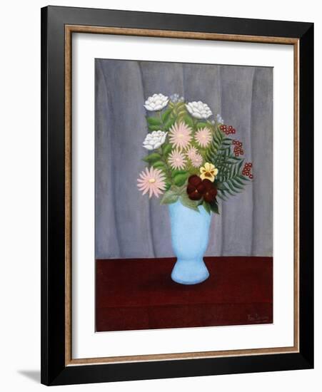 Garden Flowers-Henri Rousseau-Framed Giclee Print