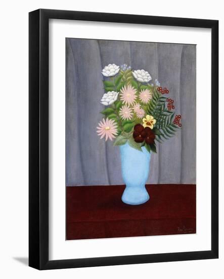 Garden Flowers-Henri Rousseau-Framed Giclee Print