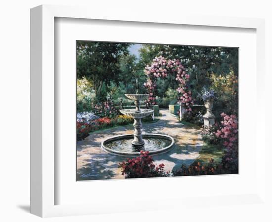 Garden Fountain-unknown Chiu-Framed Art Print