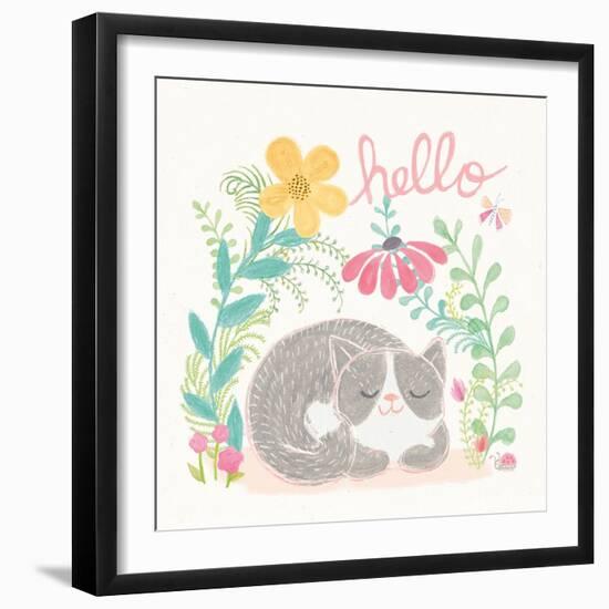 Garden Friends White VI-Mary Urban-Framed Art Print