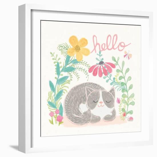 Garden Friends White VI-Mary Urban-Framed Art Print