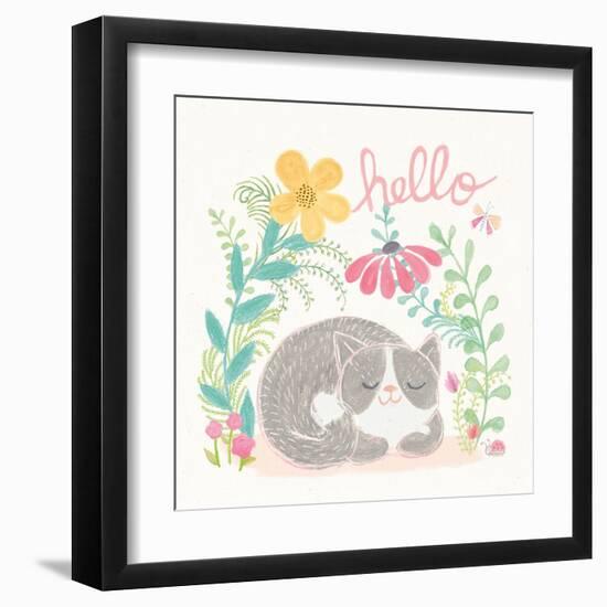 Garden Friends White VI-Mary Urban-Framed Art Print