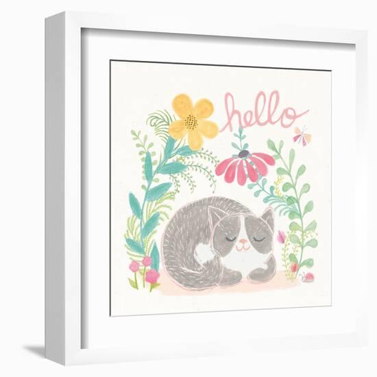 Garden Friends White VI-Mary Urban-Framed Art Print