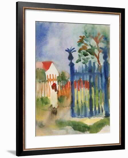 Garden Gate, 1914-Auguste Macke-Framed Giclee Print