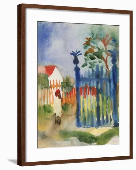 Garden Gate, 1914-Auguste Macke-Framed Giclee Print