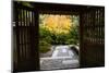 Garden gate, Japanese garden, Portland, Oregon, USA-Panoramic Images-Mounted Photographic Print