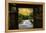 Garden gate, Japanese garden, Portland, Oregon, USA-Panoramic Images-Framed Premier Image Canvas