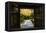 Garden gate, Japanese garden, Portland, Oregon, USA-Panoramic Images-Framed Premier Image Canvas