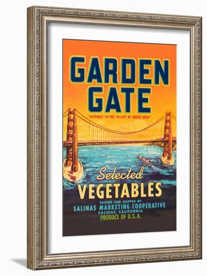 Garden Gate Selected Vegetables-null-Framed Art Print