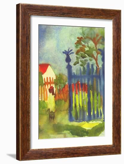 Garden Gate-Auguste Macke-Framed Art Print