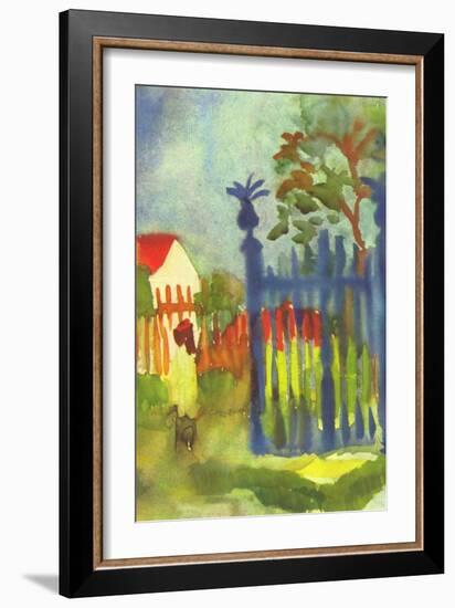 Garden Gate-Auguste Macke-Framed Art Print