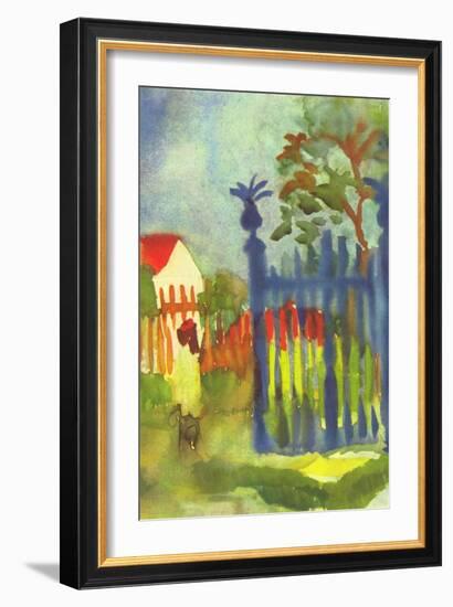 Garden Gate-Auguste Macke-Framed Art Print