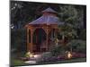 Garden Gazebo at Night-null-Mounted Photographic Print