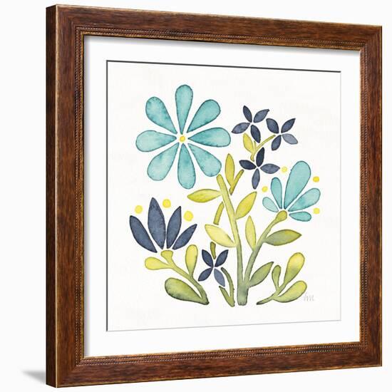 Garden Getaway Flowers I-Laura Marshall-Framed Art Print