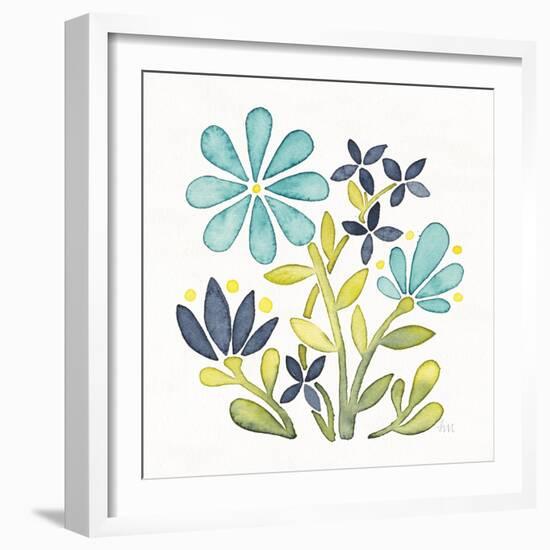 Garden Getaway Flowers I-Laura Marshall-Framed Art Print