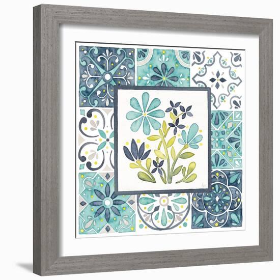 Garden Getaway Patchwork I-Laura Marshall-Framed Art Print