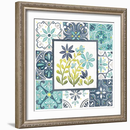 Garden Getaway Patchwork II-Laura Marshall-Framed Art Print